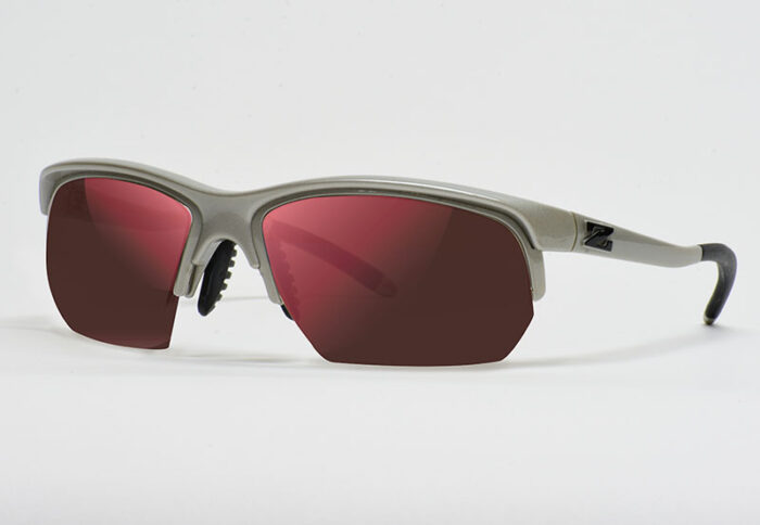 Lightning Silver Red Mirror