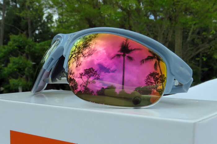 Hammer Lens in Blue Frame, Pink Mirror Finish