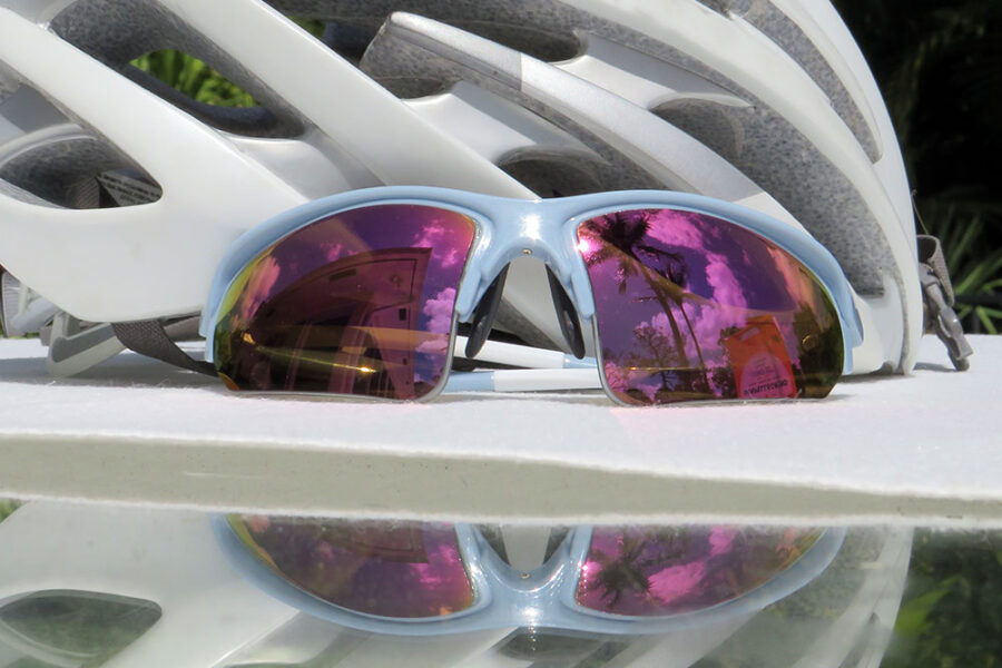 Thunder Lens in Blue Frame, Pink Mirror Finish