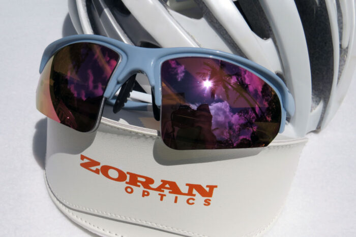Lightening Lens in Blue Frames, Pink Mirror Finish